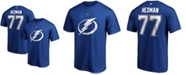 Fanatics Men's Victor Hedman Blue Tampa Bay Lightning Authentic Stack Name and Number T-shirt